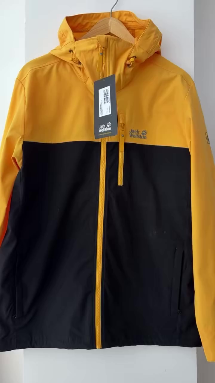 Yellow Waterproof Outdoor Shell Jacket