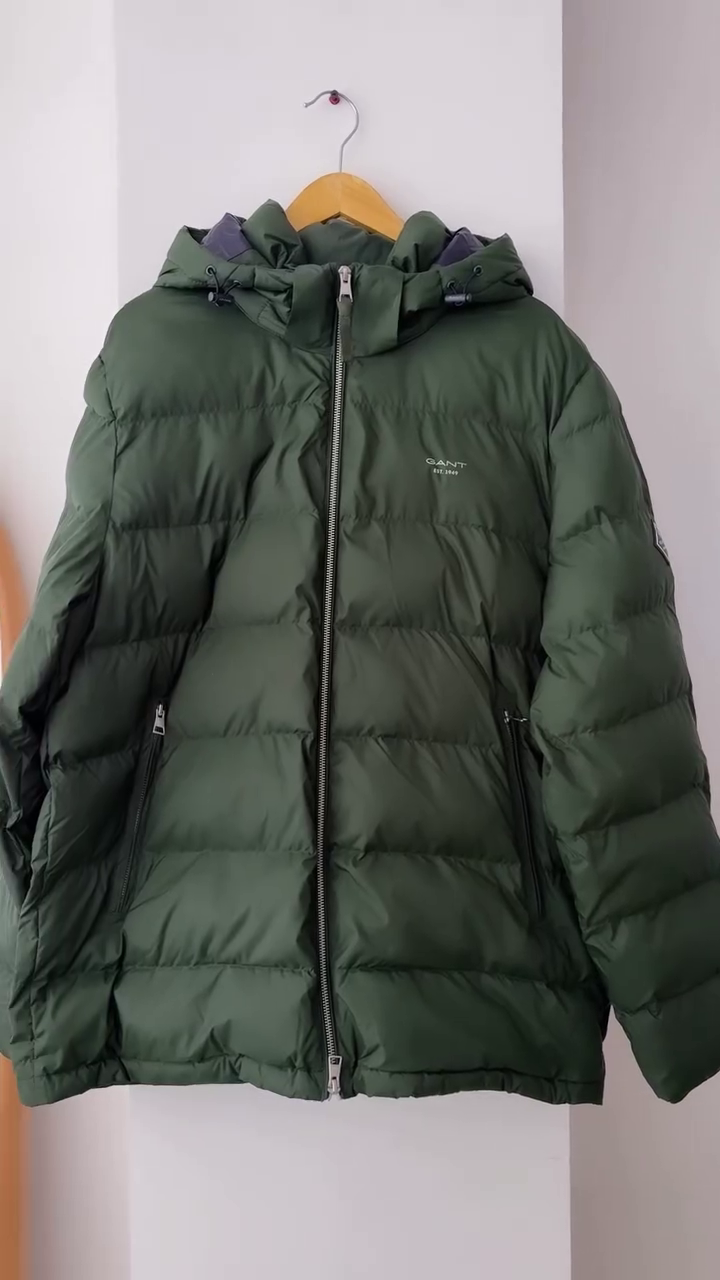 Forest Green Lightweight Puffer Jacket