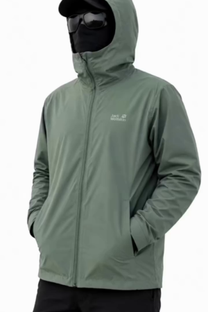 Sage Green Lightweight Hooded Windbreaker