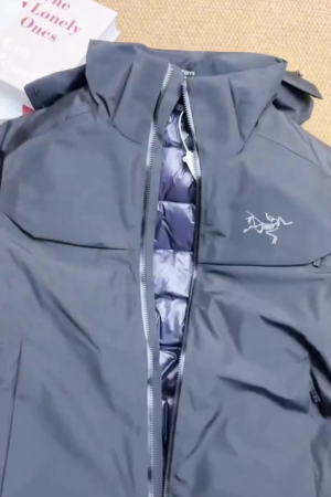 Black Insulated Hooded Winter Jacket