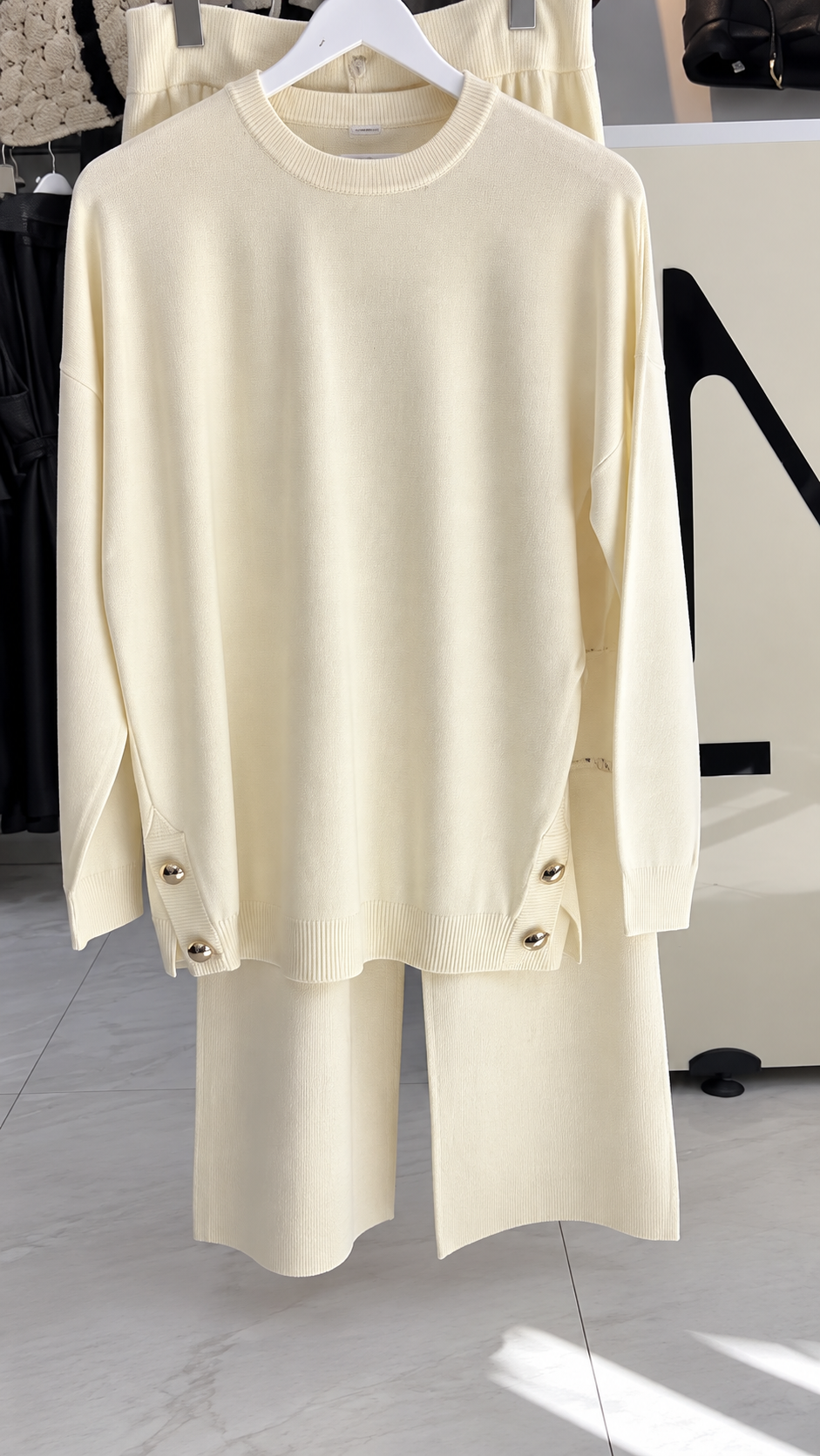 Grey Knit Top with Matching Pants - Image 4