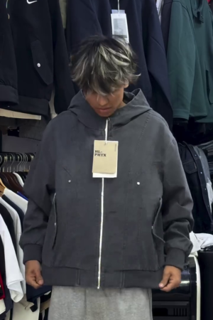 Charcoal Grey Hooded Jacket