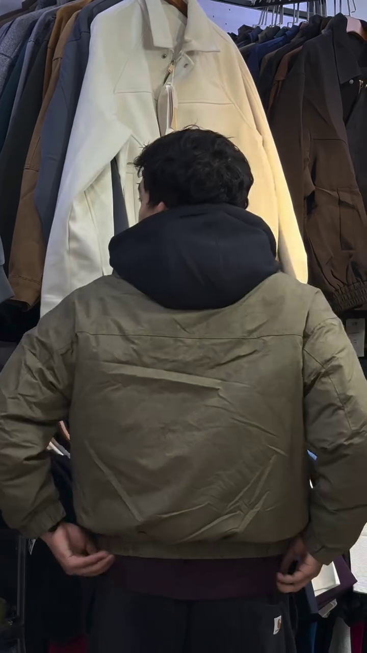 Olive Green Hooded Utility Jacket - Image 3