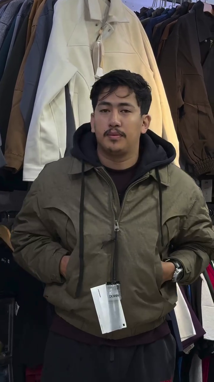 Olive Green Hooded Utility Jacket - Image 2