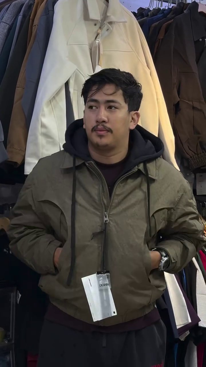 Olive Green Hooded Utility Jacket