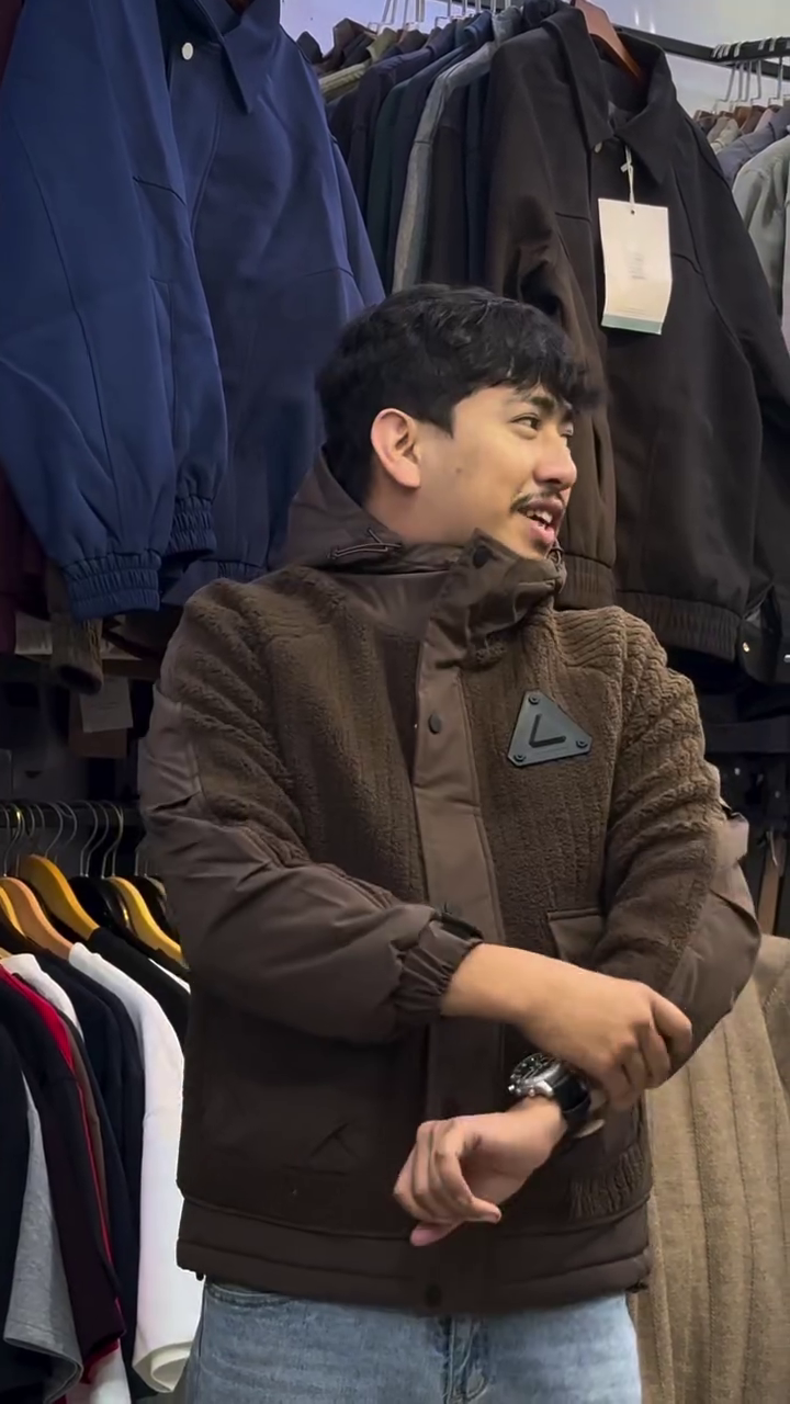 Brown Sherpa Utility Jacket - Image 3