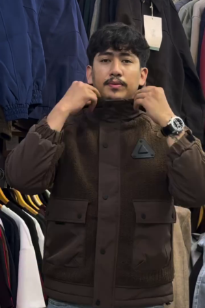 Brown Sherpa Utility Jacket