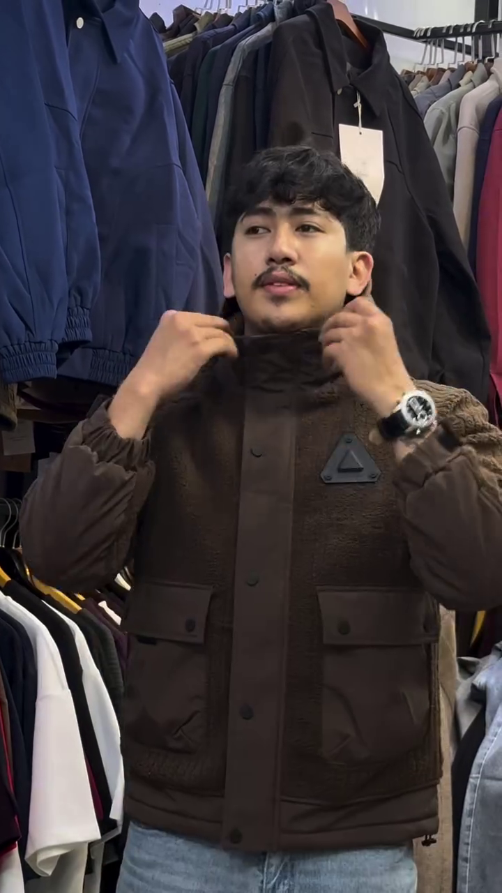 Brown Sherpa Utility Jacket - Image 2